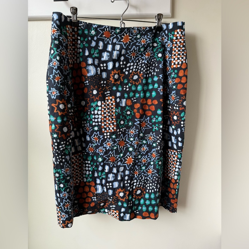 GORMAN + MONIKA FORSBERG Pencil‎ Skirt Floral Abstract Art to Wear Artsy 14 L 10